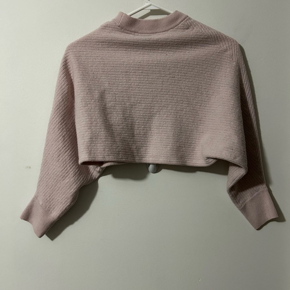Wilfred Free Pink Cropped Ribbed Sweater - Picture 2 of 3
